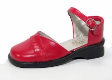 Zapato Tipo Sandalia Con Taco y Hebilla Eco Cuero