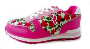 Zapatillas Con Cordon Estampado Floreado Con Brillo