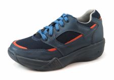 Zapatillas Combinada Tela y Cuerina Con Cordon