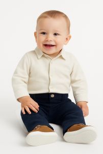 Pantalon de Corderoy Bolsillos Bordados