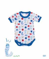 Naranjo Body Estampado Varón Manga Corta