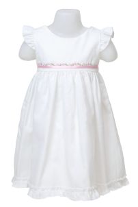 Vestido Pique Blanco Bordado 