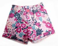 Short Gabardina Estampado Rosa