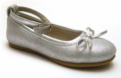 Balerina Bebe Cuero Con Moño y Pulsera Graneado 