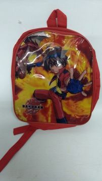Mochila Bakugan espalda jardin sin bolsillos, frente vinilico estampado