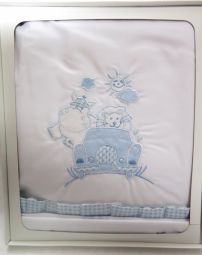 Sabana Bordada en Caja Para Practicuna 3 piezas