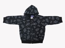 Campera Con Capucha de Algodon Frizado Estammpado de Robots