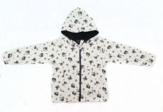  Campera Nena de Algodon Frizado con Capucha Estampado Floreado