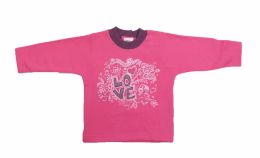 Buzo de Algodon Frizado Estampado Love Con Brillo