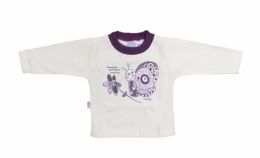 Buzo de Algodon Con Friza Sin Capucha Estampado Caracol con Brillo