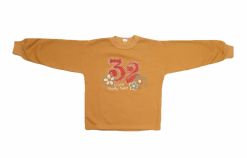 Buzo de Algodon Frizado Sin Capucha Estampado 32 Flor