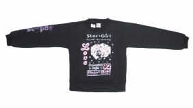 Buzo de Algodon Frizado Sin Capucha Estampado Nena Con Brillo