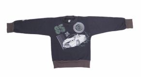 Buzo de Algodon Frizado Sin Capucha Estampado Auto