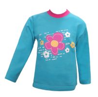 Buzo de Algodon Con Friza Flor Estampada