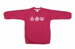 Buzo de Algodon Con Friza Estampado Cereza - Manzana - Corazon