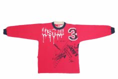 Buzo de Algodon Frizado Sin Capucha Estampado 3