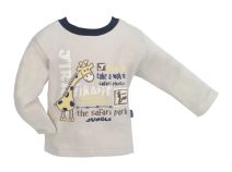 Buzo de Algodon Frizado Sin Capucha Estampado Jirafa