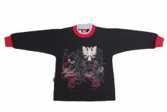 Buzo de Algodon Frizado Sin Capucha Estampado Aguila Calavera