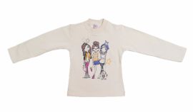 Buzo de Friza con dibujos de nena y estrellas