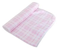 Manta Recibidor Diseño a Cuadros Con Pasamaneria 