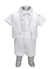 Conjunto bautismo varon mecanica 3 piezas manga corta 