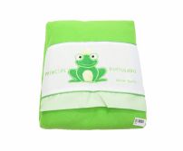 Frazada Polar Cuna Funcional Con Bordado de Sapo Con Corona