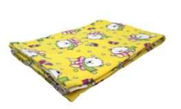 Frazada de Polar Para Cuna Estampado Osos ]Con Bufanda