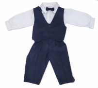 Conjunto Bautismo 3 piezas corderoy - Varon