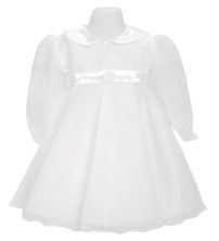 Vestido Bautismo con bolero manga larga