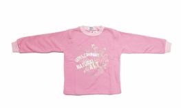 Buzo de Algodon Frizado Estampado Metalizado "Girls Company"