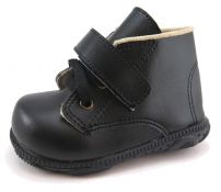 Bota Borcego De Eco Cuero Con Cordon y Velcro