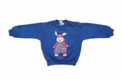 Buzo de Algodon Frizado Estampado Conejo Con Jardinero