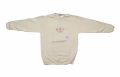 Buzo de Algodon Frizado Sin Capucha Estampado Corazon Flor Mundo