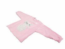 Buzo de Algodon Frizado Con Aplique de Gato