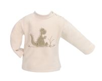 Buzo de Algodon Frizado Con Aplique de Dinosaurio