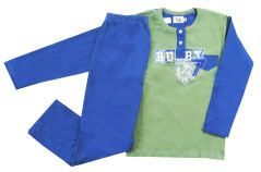 Pijama Invierno Remera Manga Larga Estampado de Rugby