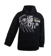 Buzo de Algodon Frizado Con Capucha Estampado 