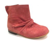 Bota Corta de Gamuza Arrugada