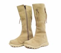 Bota Alta de Gamuza con Flecos