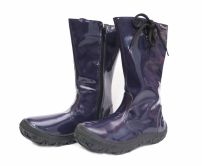 Bota Alta Charol Con Cierre