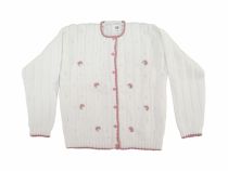 Saquito Tejido Cashmilon Calado con Borde Bordado 