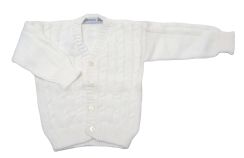 Saquito de Cashmilon Escote en V, con ochos