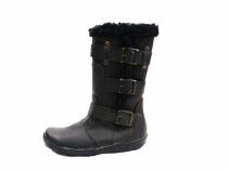 Bota Piel Tres Hebillas con Cierre