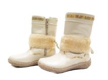 Bota de Cuerina Con Lentejuelas y Piel Exterior