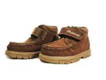 Bota de Nobuk Con Velcro y Costura
