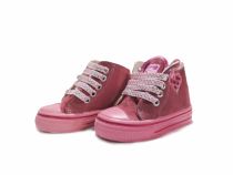 Bota Basket Gamuza con Cordon Corazon Bordado con Lentejuela