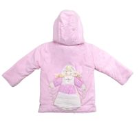 Campera de Microfibra Bordada con Aplique de Muñeca en la Espalda