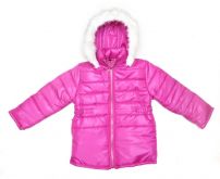 Campera Silver o microfibra  con capucha peluda desprendible