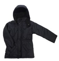 Campera de Microfibra Forrada en Polar con Capucha Desmontable