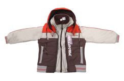 Campera con Puño y Cintura + Chaleco de Microfibra Estampado y Polar Interno Capucha Desmontable